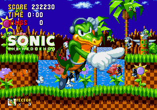 Vector the Crocodile in Sonic the Hedgehog - my score - User Screenshot